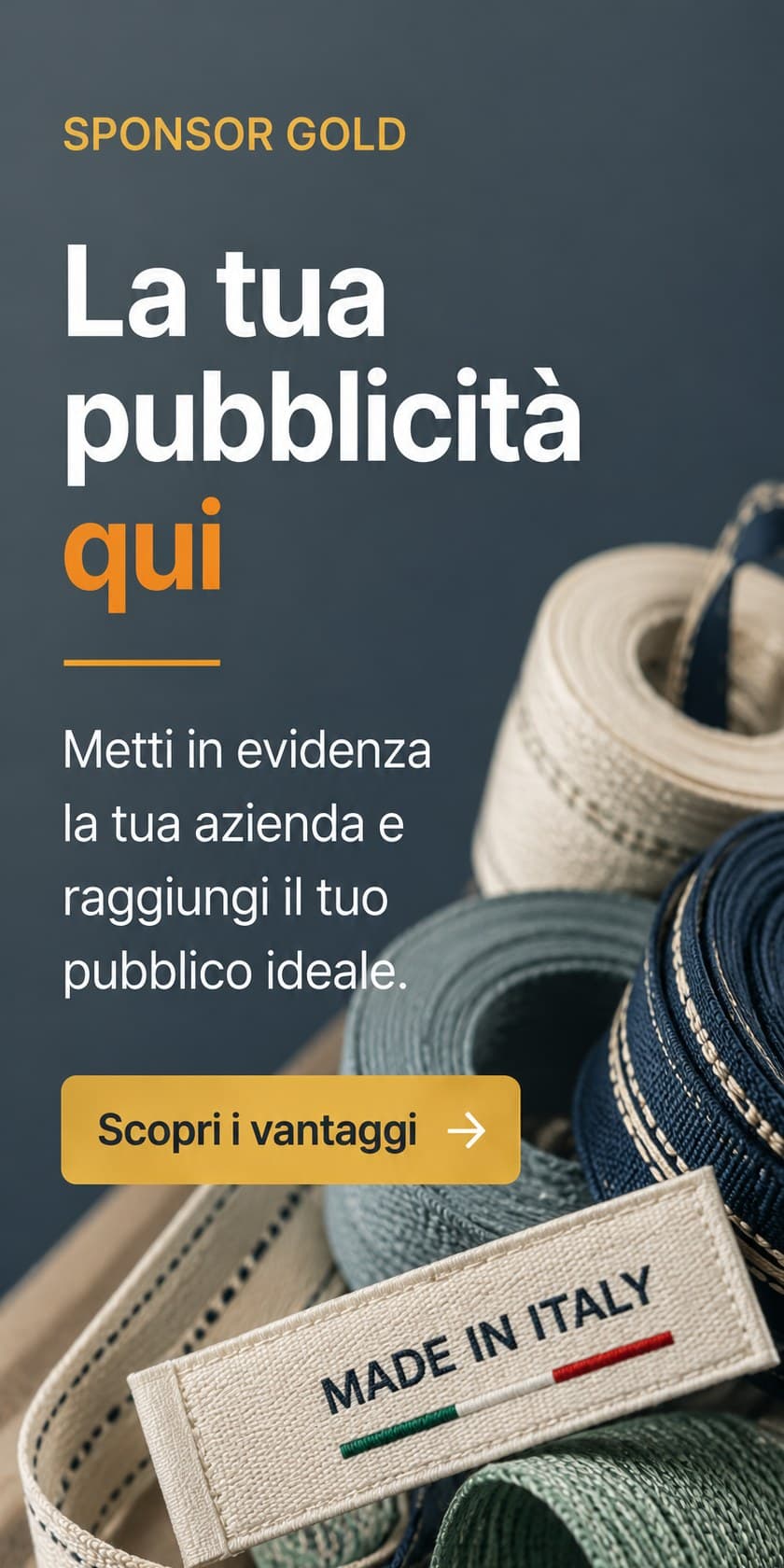 Spazio pubblicitario disponibile 300×600 — scopri come prenotarlo